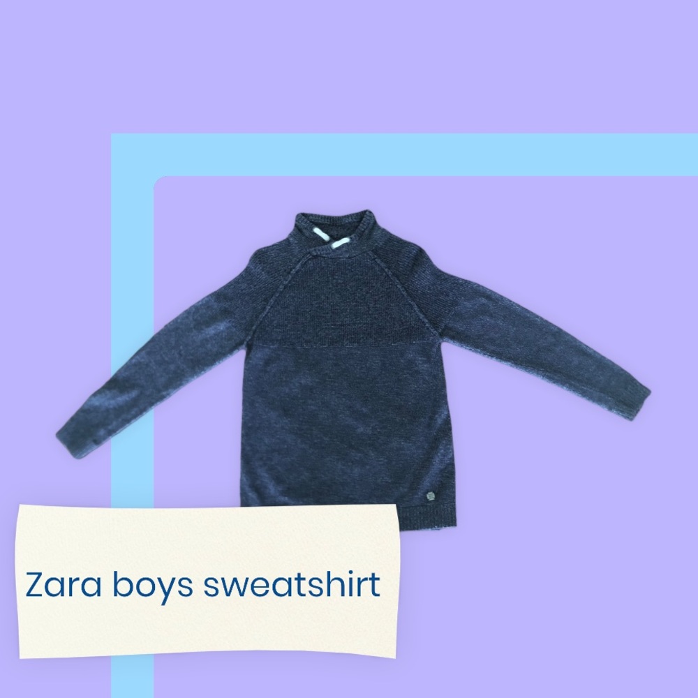 Zara knitwear collection: Navy Blue Sweater